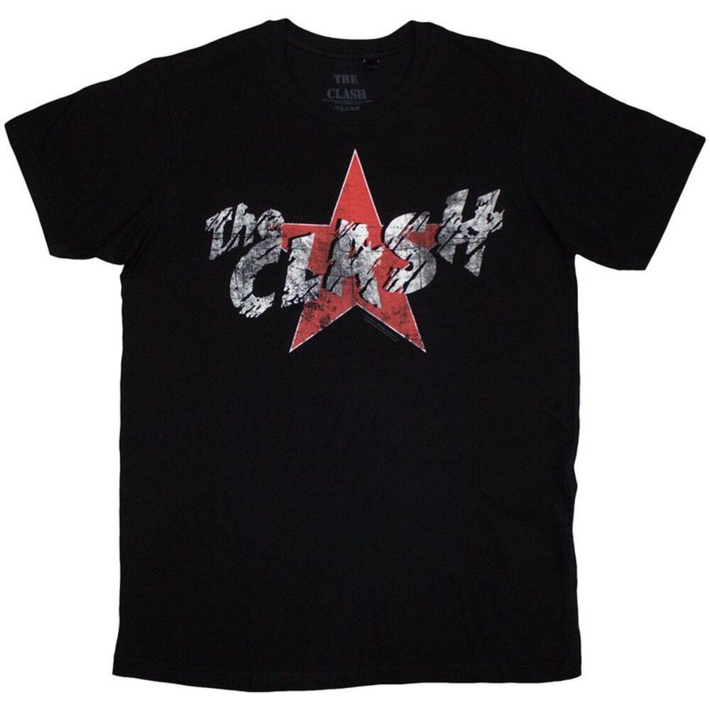 The Clash Unisex Adult Star Logo T-Shirt / Black